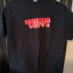 Fruit of the Loom Black Tee with Red Graphic